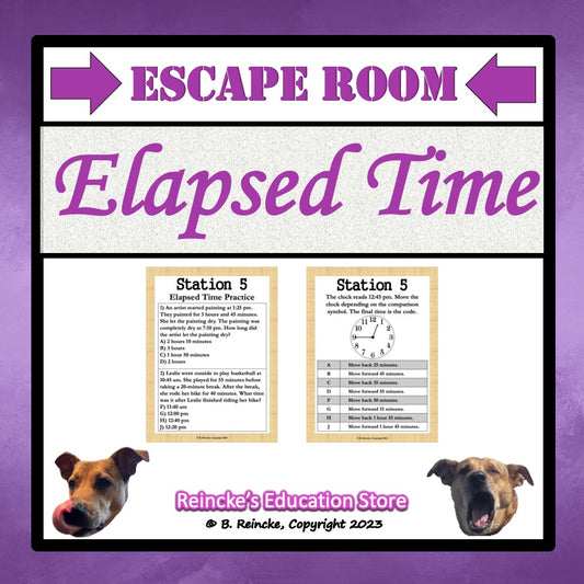 Elapsed Time Escape Room Game (Digital or Paper)