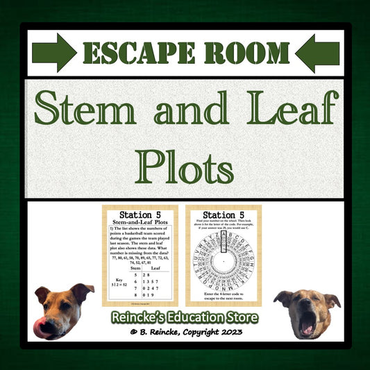 Stem and Leaf Plots Escape Room (Digital or Paper)