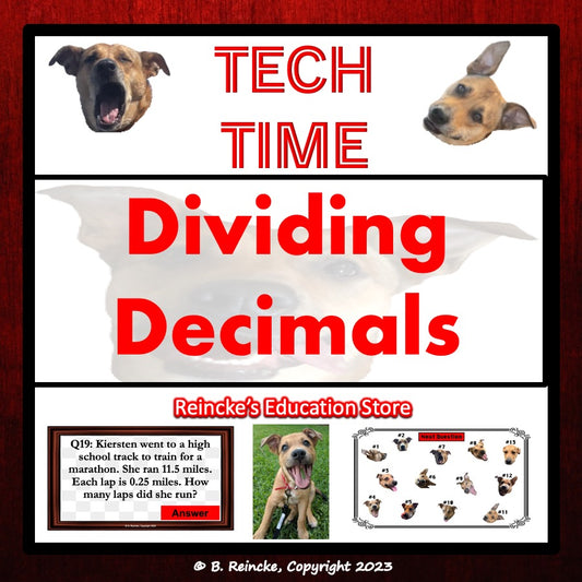 Dividing Decimals Tech Time (INTERACTIVE REVIEW GAME!)