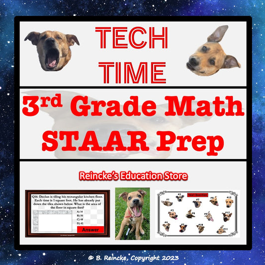 3rd Grade Math STAAR Tech Time (INTERACTIVE REVIEW GAME!)