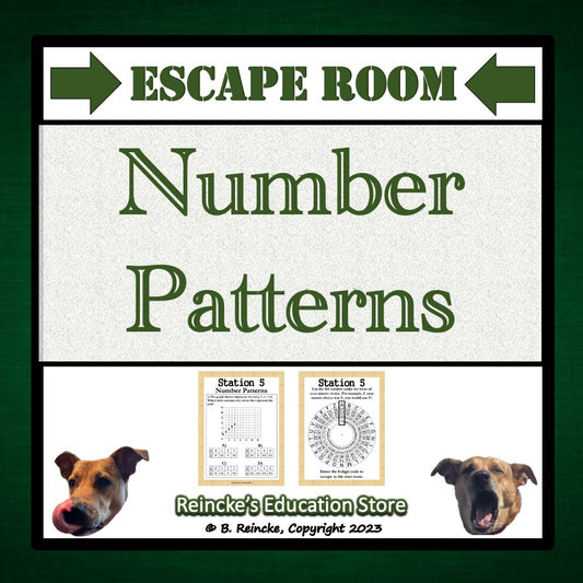 Number Patterns Escape Room (Digital or Paper) 5.4C & 5.4D