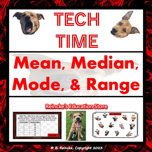 Mean, Median, Mode, and Range Tech Time (INTERACTIVE REVIEW GAME!)