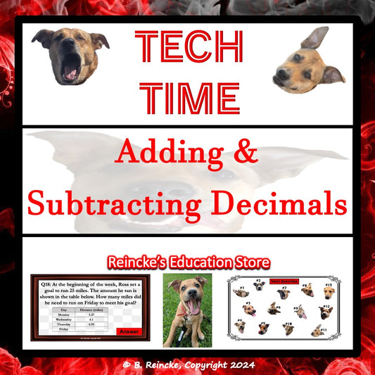 Adding & Subtracting Decimals Tech Time (4th Grade Digital Math Review Game!)