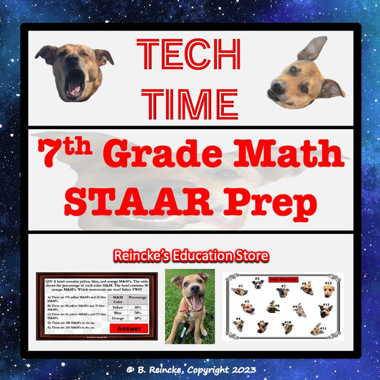 7th Grade Math STAAR Tech Time (INTERACTIVE REVIEW GAME!)
