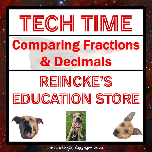 Comparing & Ordering Fractions & Decimals Tech Time (Digital Review Math Game!)