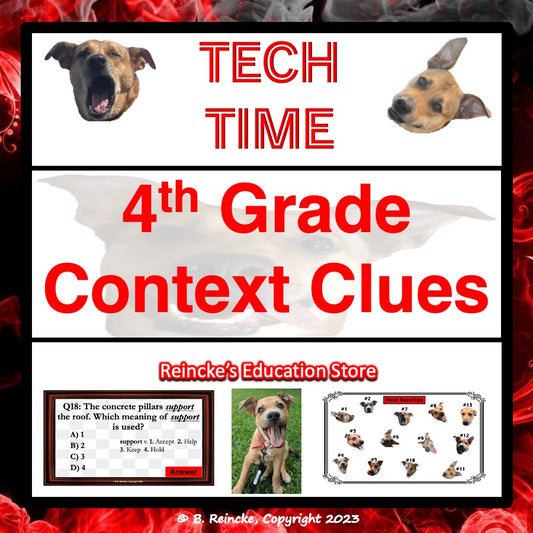 4th Grade Context Clues Tech Time (INTERACTIVE REVIEW GAME!)