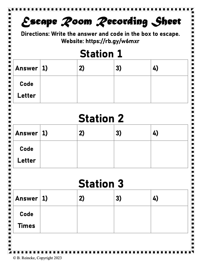 Dividing Decimals Escape Room (Digital or Paper)