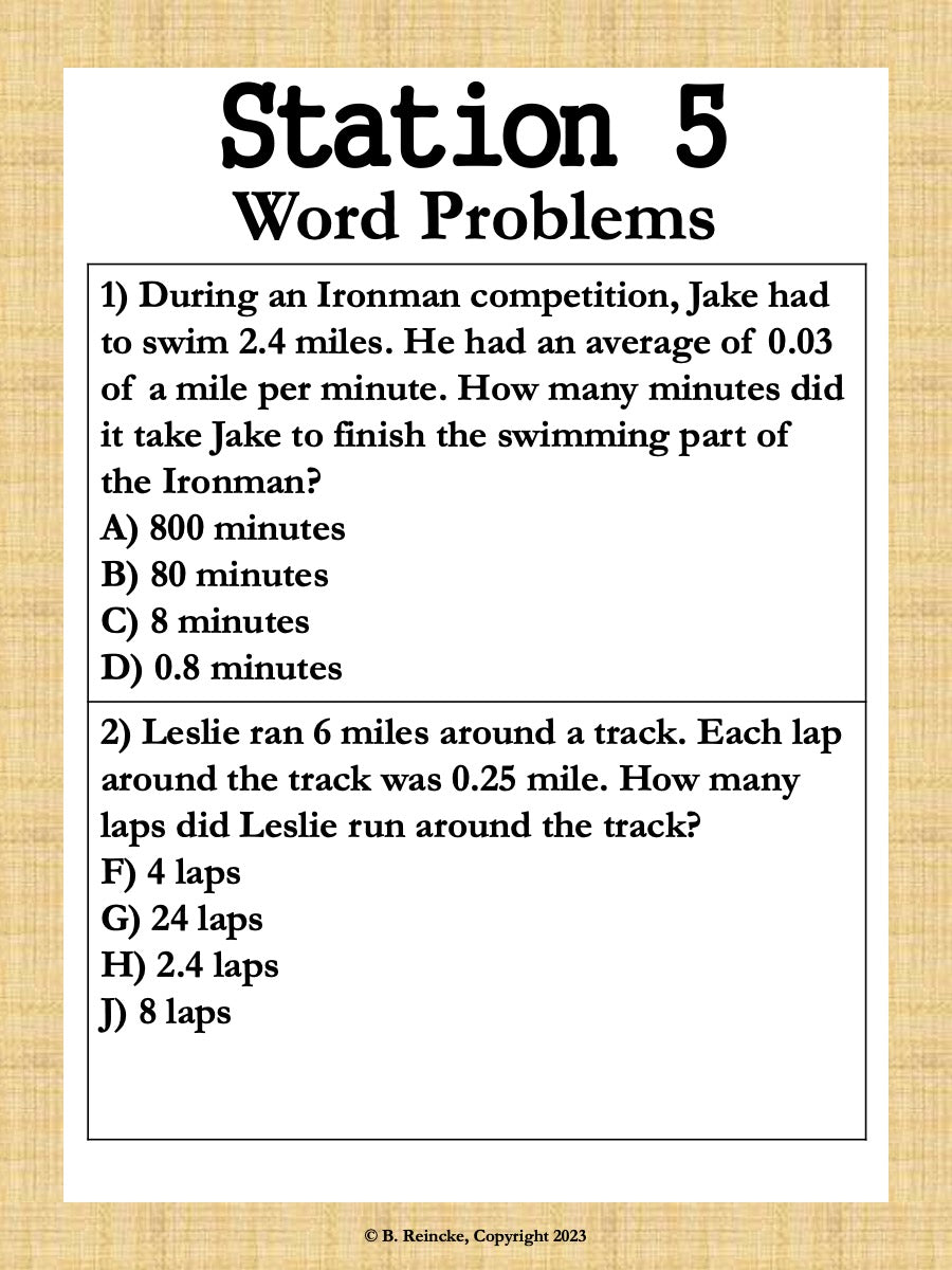 Dividing Decimals Escape Room (Digital or Paper)