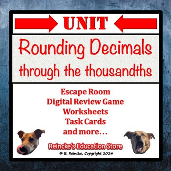 Rounding Decimals Unit (5th Grade- games, worksheets, etc) 5.NBT.4, 5.2C