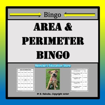 Area and Perimeter Bingo (30 pre-made boards!)