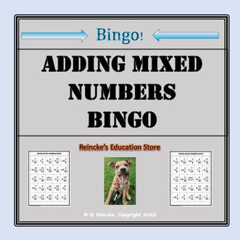 Adding Mixed Numbers Bingo (30 pre-made cards!!!)