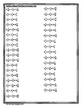 Adding Mixed Numbers Bingo (30 pre-made cards!!!)