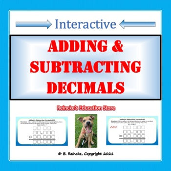 Adding and Subtracting Decimals Digital Activity (Google Slide) 5.3K, 5.NBT.7