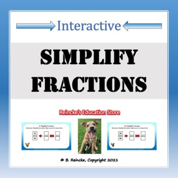 Simplify Fractions Digital Activity (Google Slides)