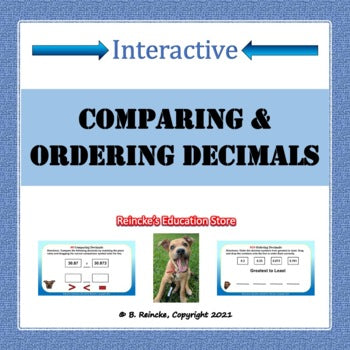 Comparing and Ordering Decimals Digital Activity (Google Slide)