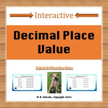 Decimal Place Value Digital Activity (Google Slides)