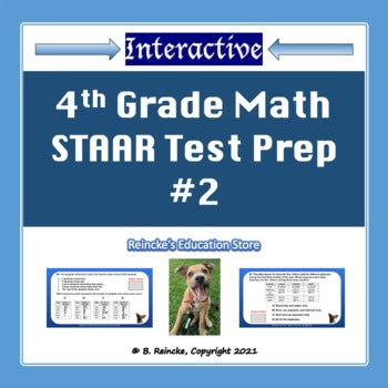 4th Grade Math STAAR Interactive Practice #2 (Digital- Google Slides)