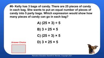 5th Grade Math STAAR Interactive Practice #3 (Digital- Google Slides)