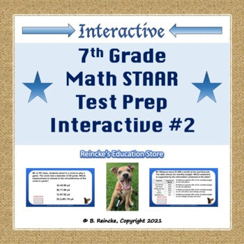 7th Grade Math STAAR Interactive Practice #2 (Digital- Google Slides)