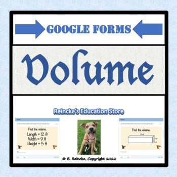Volume Google Forms (Self-Grading)