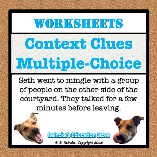 Context Clues Multiple-Choice Worksheets