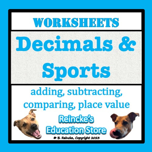 Decimals and Sports Statistics Word Problems (Comparing, Adding, Subtracting, Place Value)