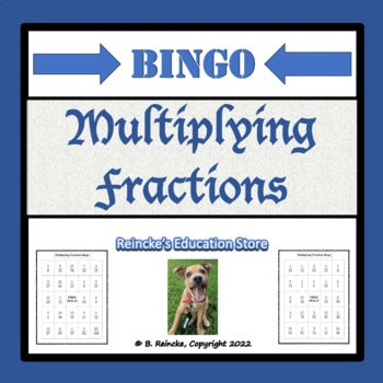 Multiplying Fractions Bingo (30 pre-made cards!!!)