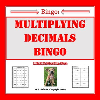 Multiplying Decimals Bingo (30 pre-made cards!)