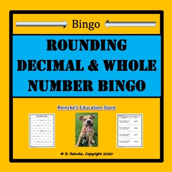 Rounding Decimal and Whole Number Bingo (30 pre-made cards!)