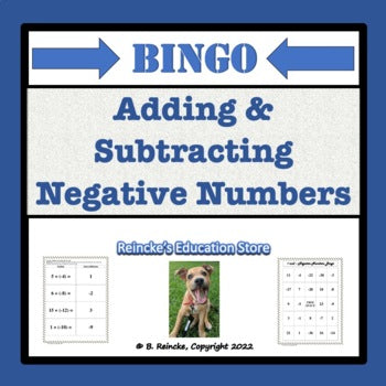 Adding and Subtracting Negative Numbers Bingo (30 pre-made cards!)