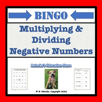 Multiplying and Dividing Negative Numbers Bingo (30 pre-made cards!)