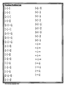 All Operations with Fractions Bingo (30 pre-made cards!)