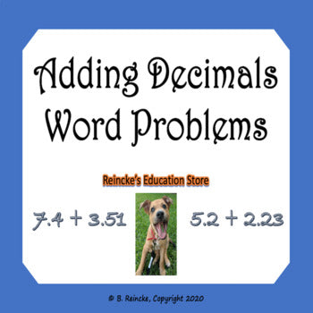 Adding Decimals Word Problems
