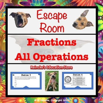Fractions Escape Room (Add, Subtract, Multiply, etc.)