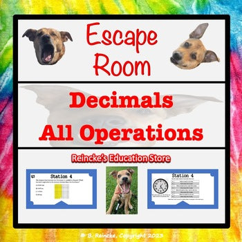 Decimals Escape Room (Adding, Subtracting, Multiplying, Comparing, etc.)