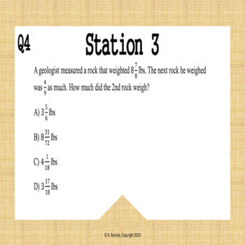 Multiplying Fractions, Whole, and Mixed Numbers Escape Room