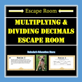Multiplying and Dividing Decimals Escape Room (Digital or Paper)