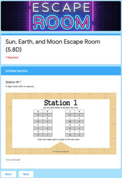 Earth, Sun, and Moon Escape Room (5.8D)