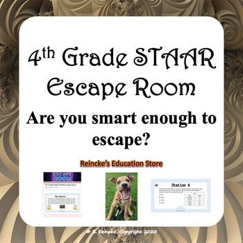 4th Grade Math STAAR Escape Room (Digital or Paper)