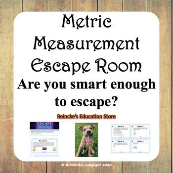 Metric Measurement Escape Room (Digital or Paper)