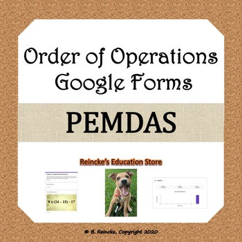 Order of Operations Google Forms