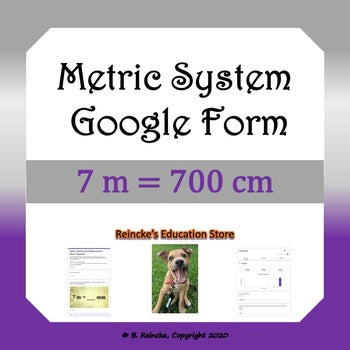 Metric System Google Forms (Measurement, Capacity, Mass)