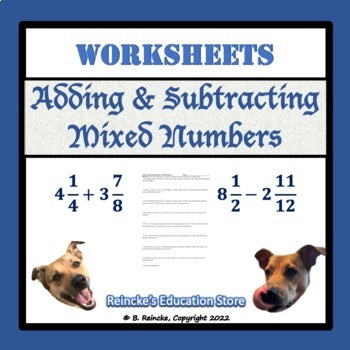 Adding and Subtracting Mixed Numbers Packet