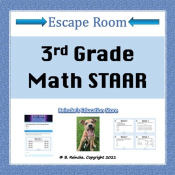 3rd Grade Math STAAR Escape Room Part 2 (Digital or Paper)