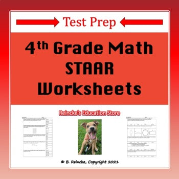 4th Grade Math STAAR Test Prep Worksheets