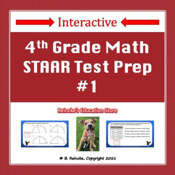 4th Grade Math STAAR Interactive Practice #1 (Digital- Google Slides)