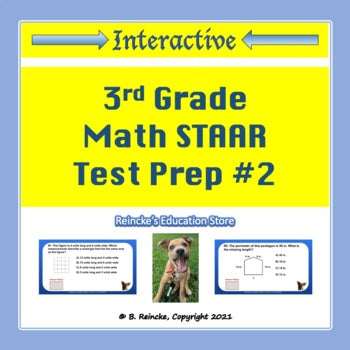 3rd Grade Math STAAR Interactive Practice #2 (Digital- Google Slides)