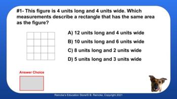 3rd Grade Math STAAR Interactive Practice #2 (Digital- Google Slides)