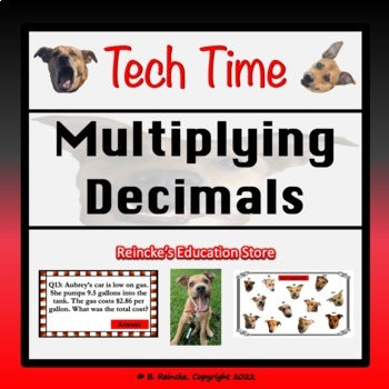 Multiplying Decimals Tech Time (INTERACTIVE REVIEW GAME!) 5.3E, 5.NBT.7