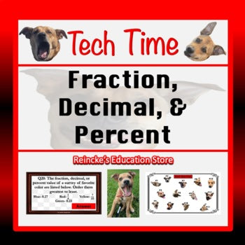 Fraction, Decimal, Percent Tech Time (INTERACTIVE REVIEW GAME!)